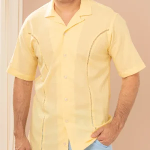 CAMISA 70% LINO MC