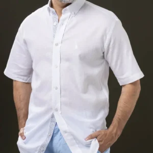 CAMISA 70% LINO MC