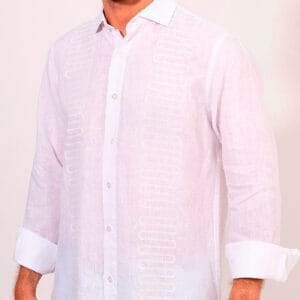 CAMISA 100% LINO SLIM FIT MC