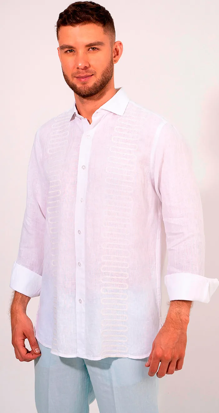 CAMISA 100% LINO SLIM FIT MC