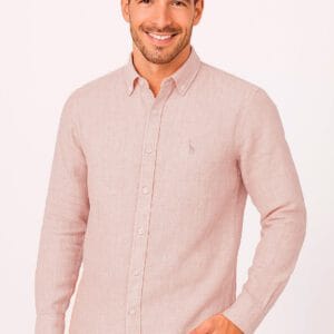 CAMISA 100% LINO SLIM FIT MC