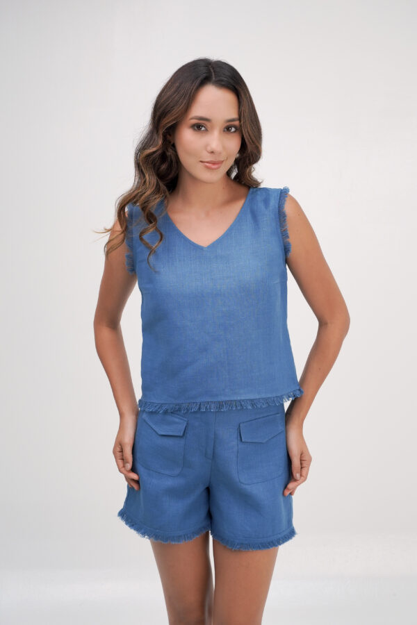 SHORT 100% LINO - Imagen 5