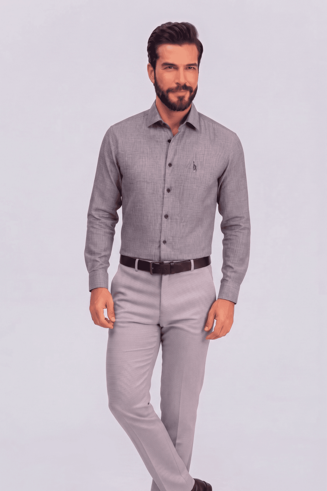 CAMISA MC EFECTO LINO
