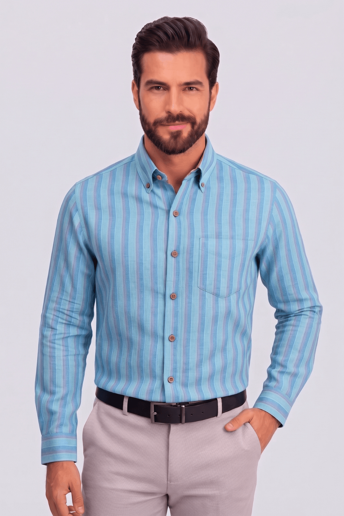 CAMISA MC EFECTO LINO