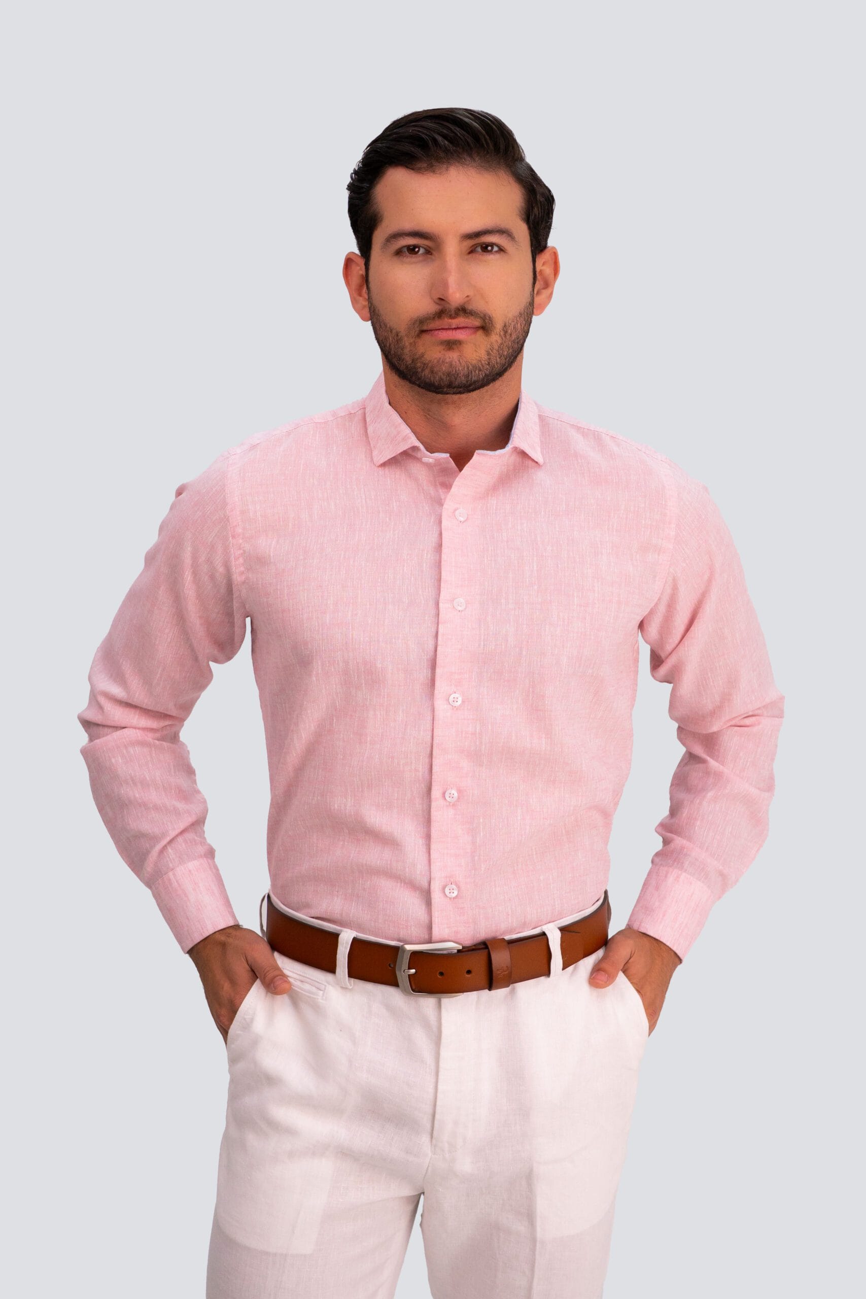 CAMISA EFECTO LINO MC