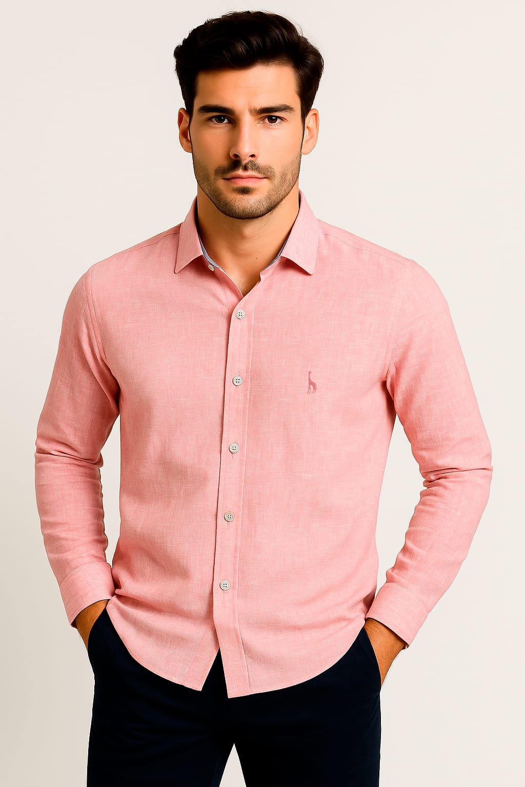 CAMISA MC EFECTO LINO