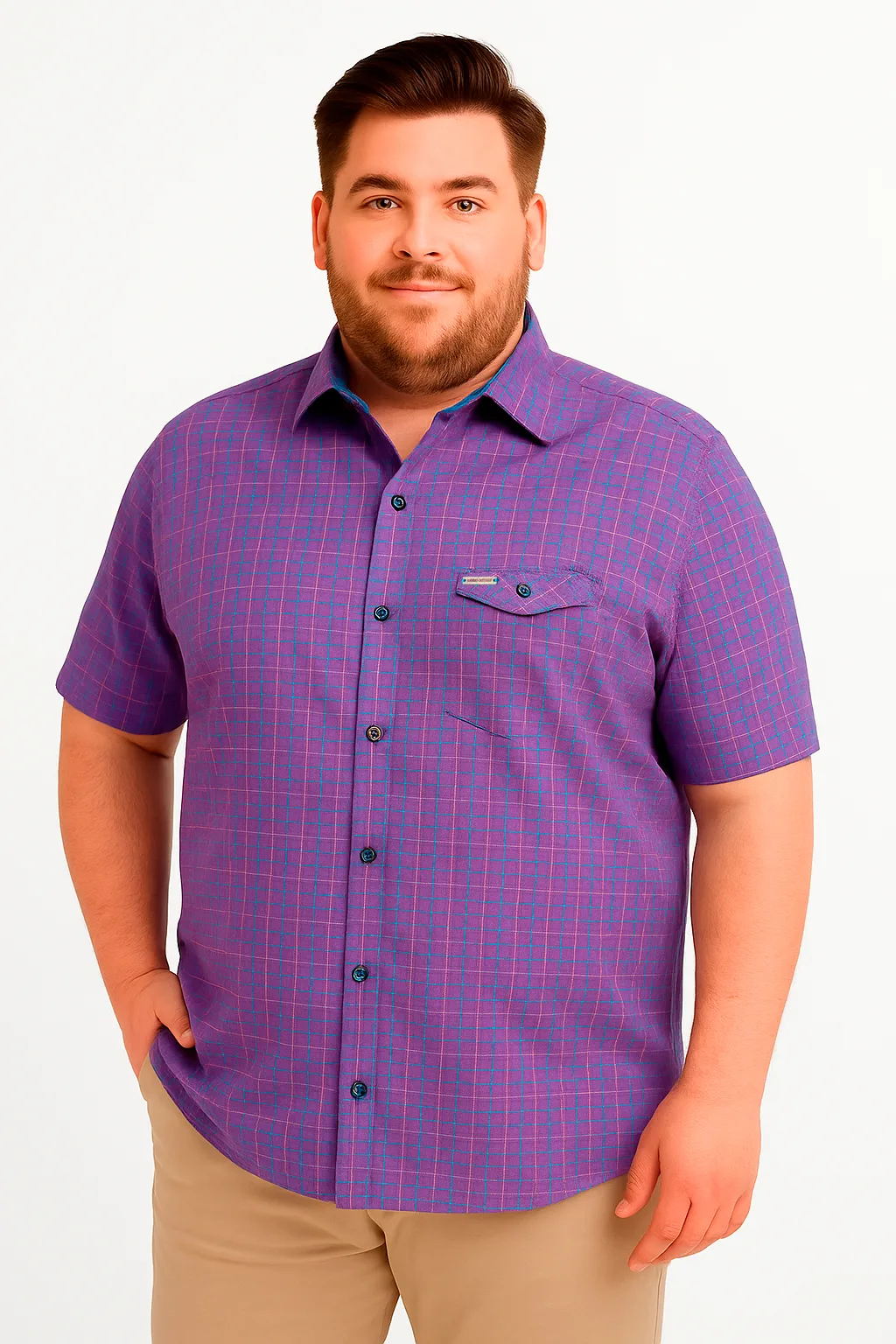 CAMISA EFECTO LINO MC