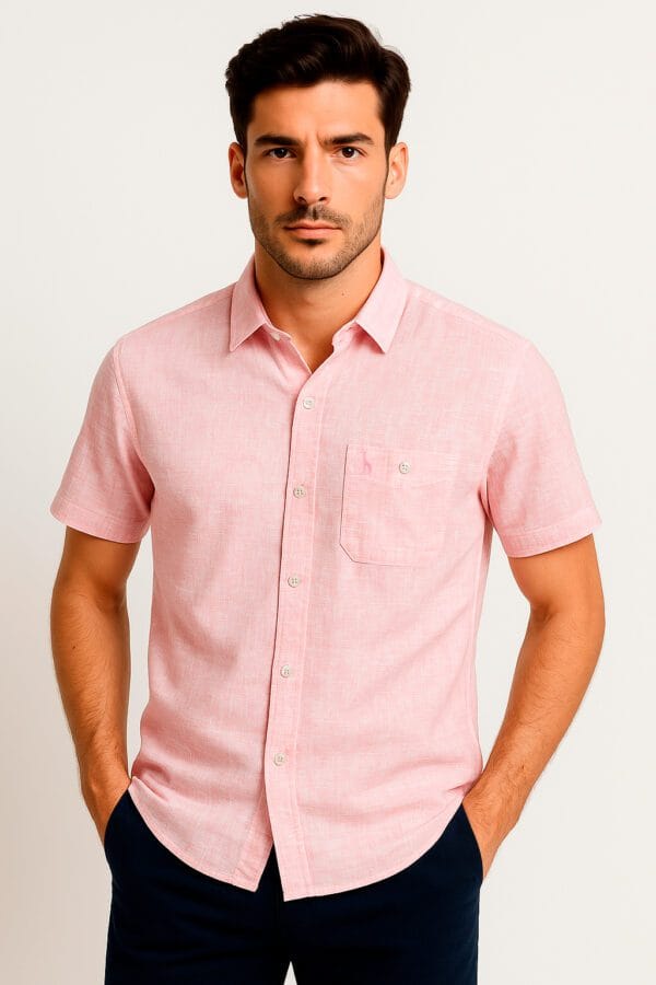 CAMISA MC EFECTO LINO