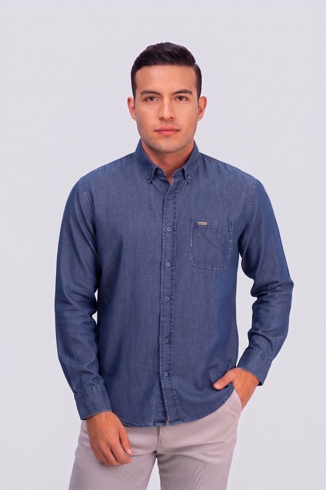 CAMISA TENCEL LYOCELL MC