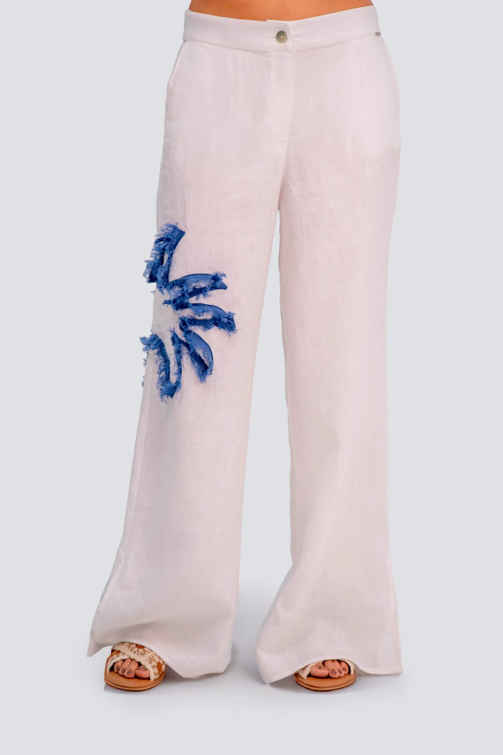 PANTALON 100% LINO