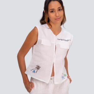 CHALECO 100% LINO SC