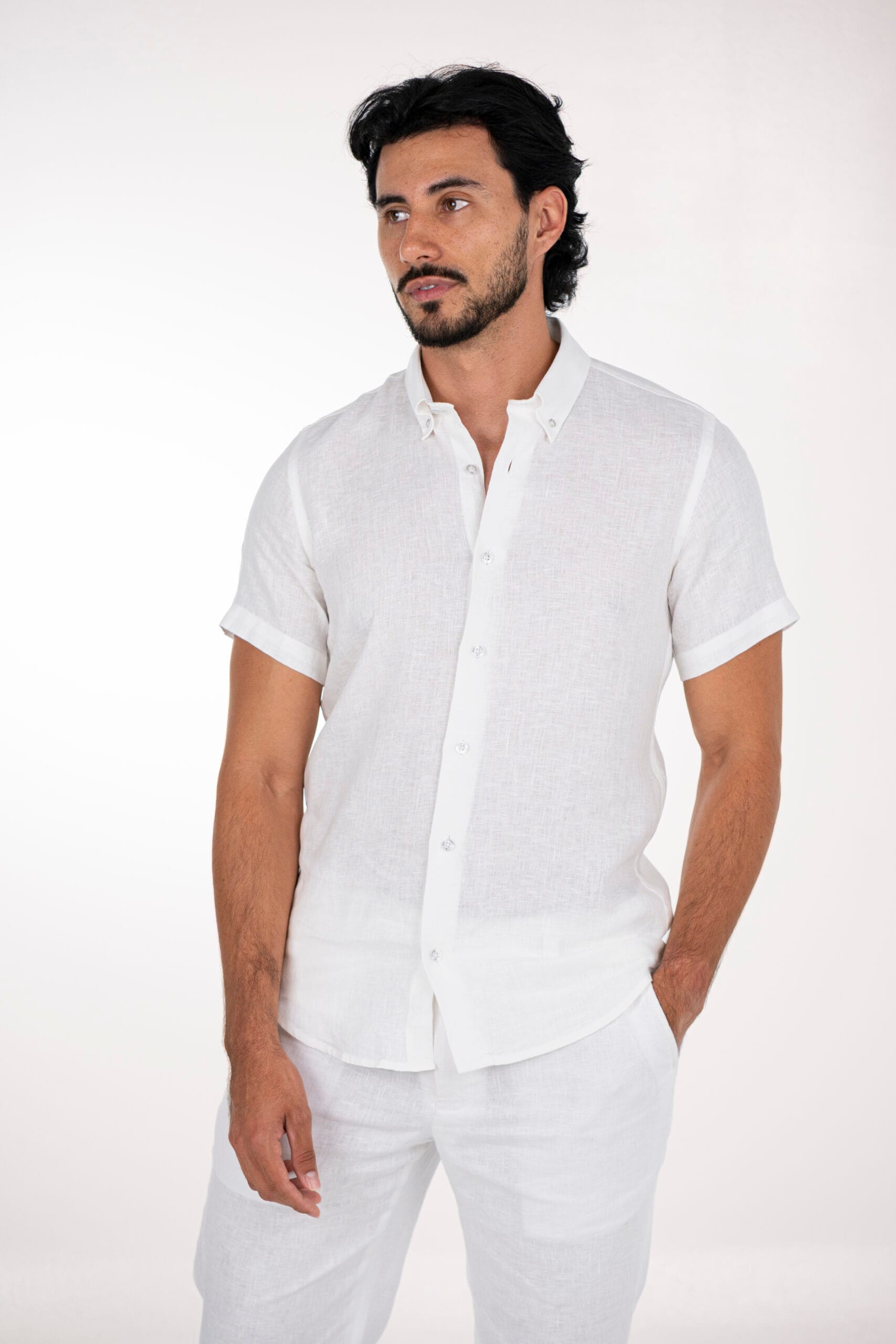 CAMISA 100% LINO MC