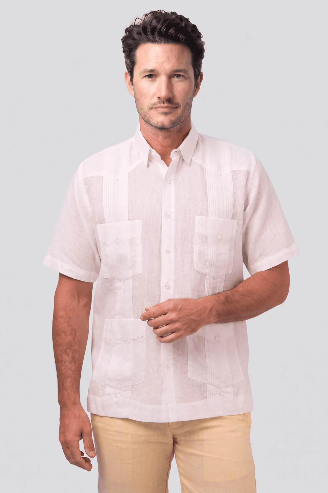 CAMISA MC 100% LINO ITALIANO