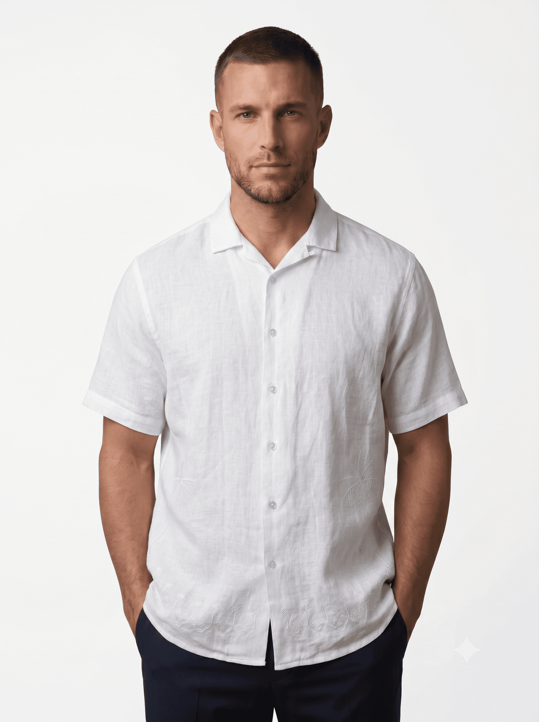 CAMISA 100% LINO MC