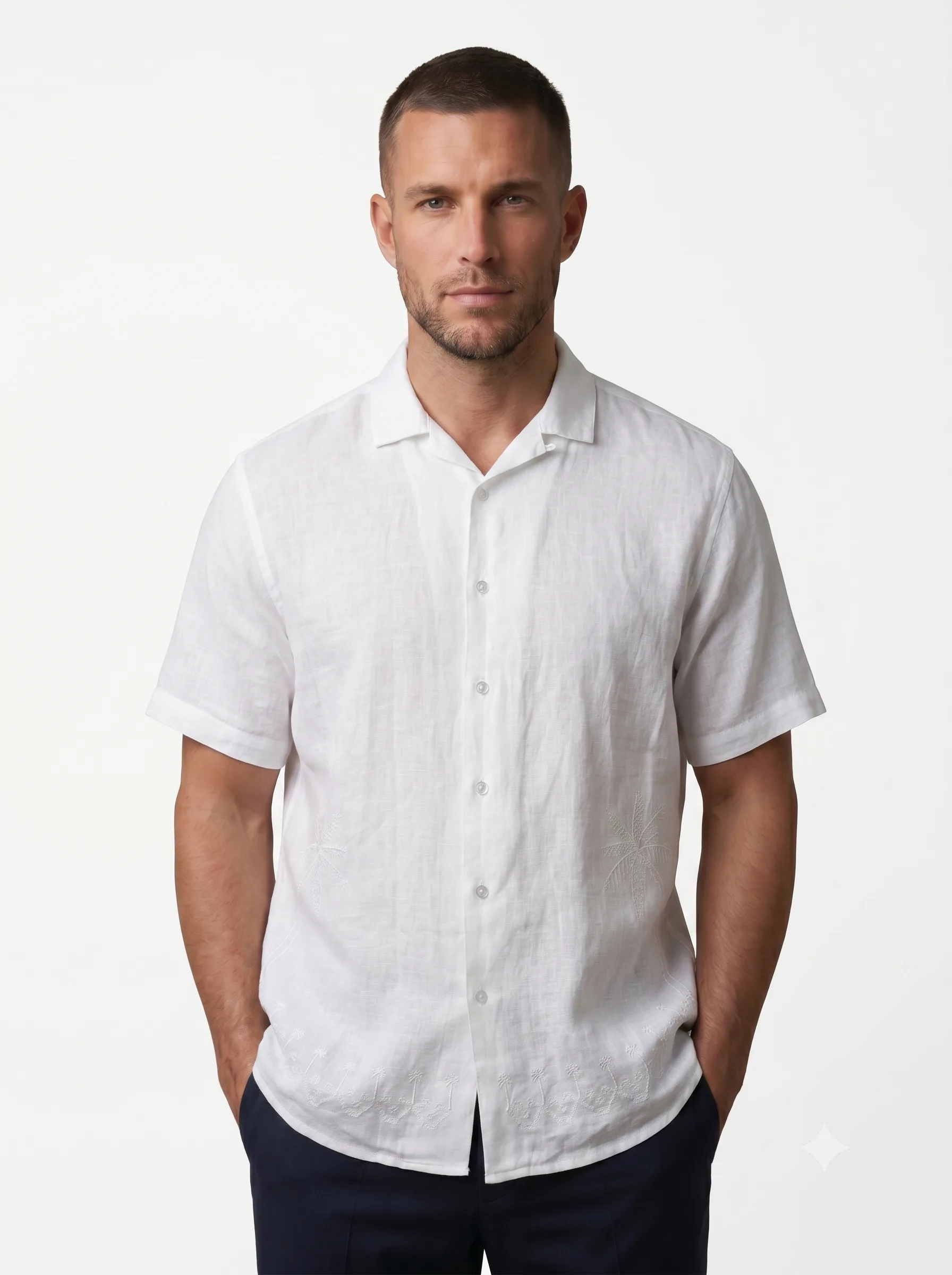 CAMISA 100% LINO MC