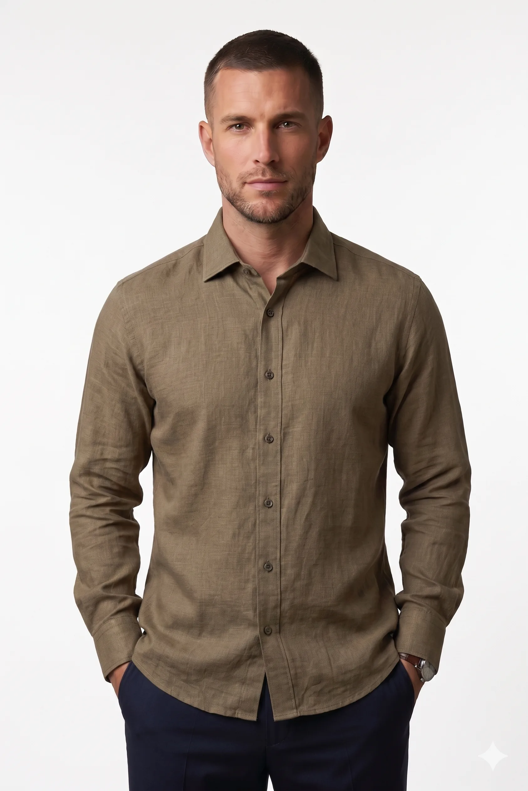 CAMISA 100% LINO MC