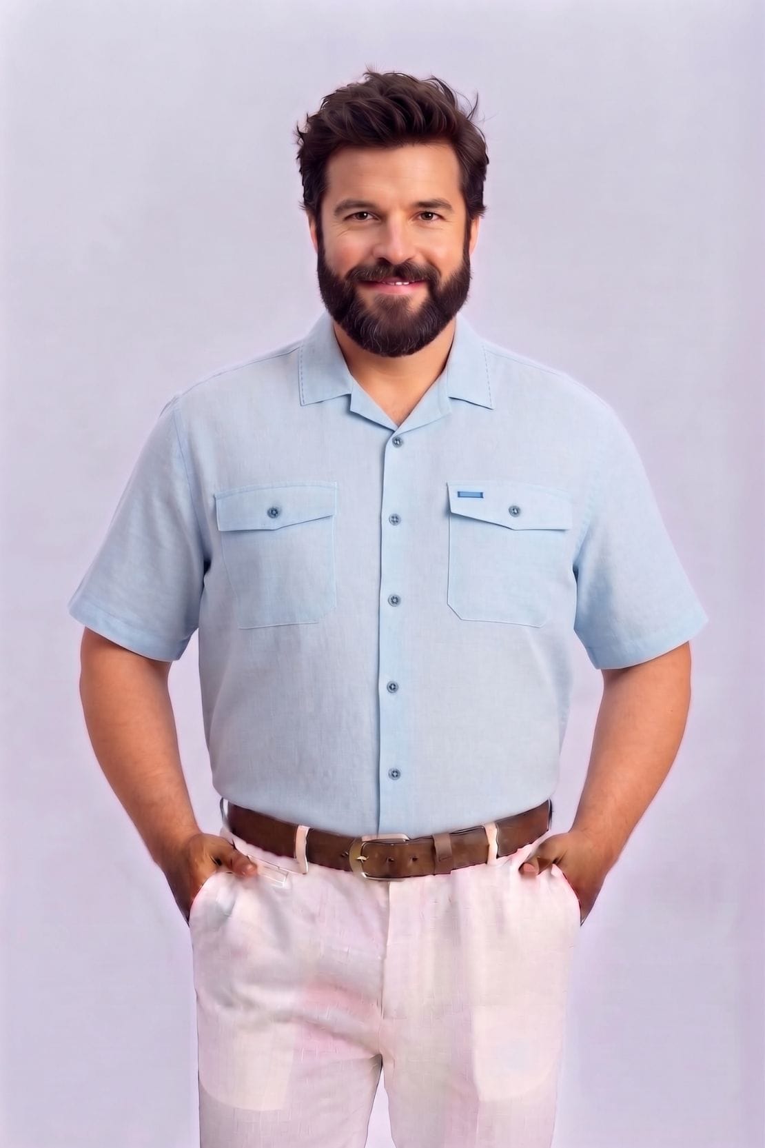 CAMISA HOMBRE EFECTO LINO