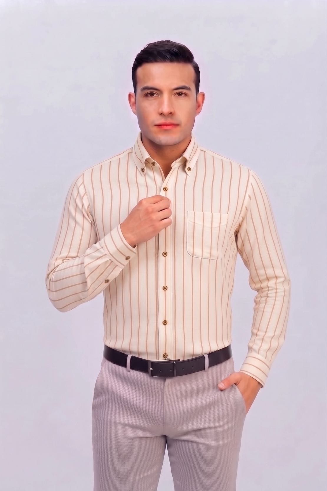 CAMISA MC EFECTO LINO