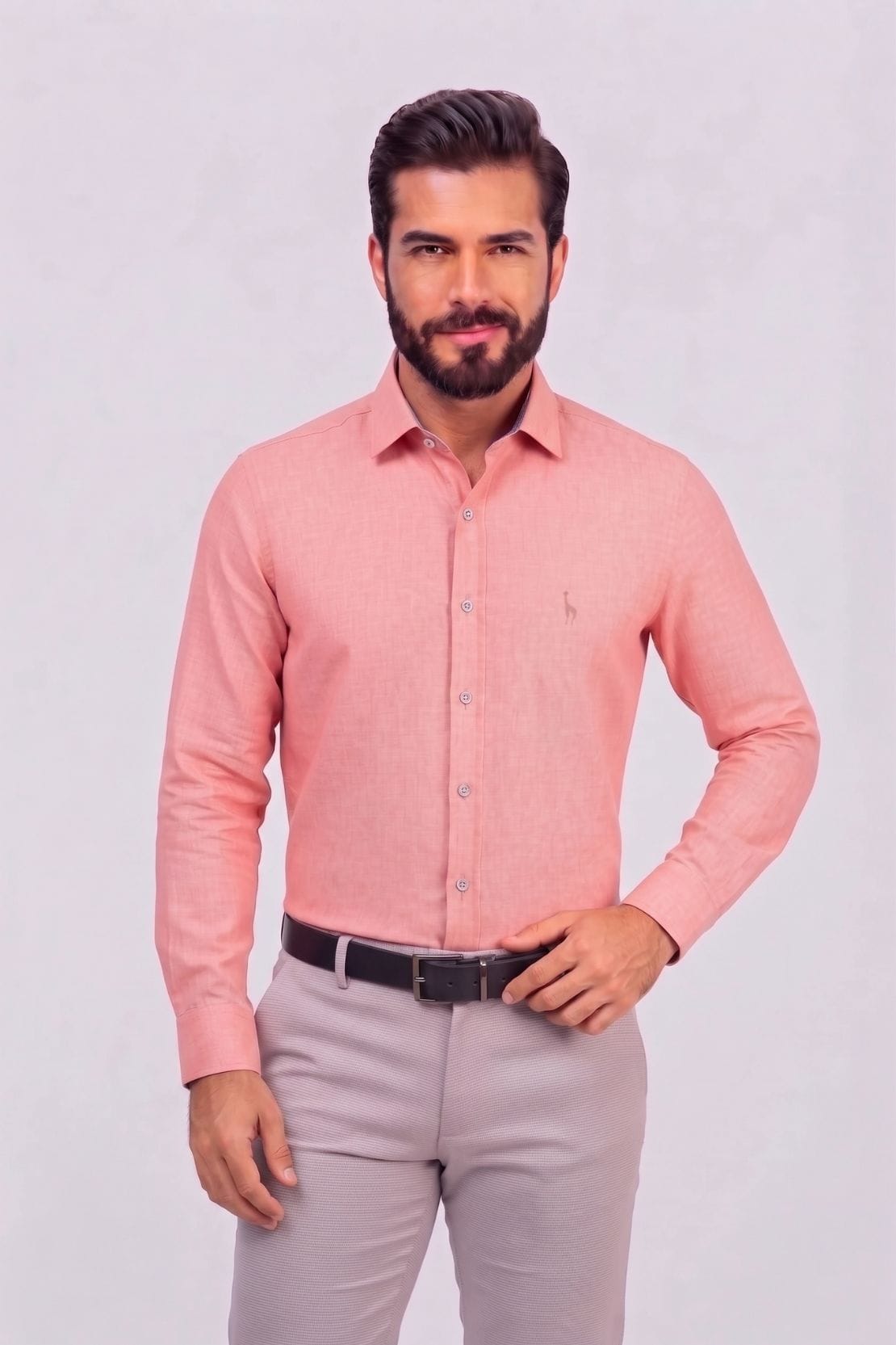 CAMISA MC EFECTO LINO