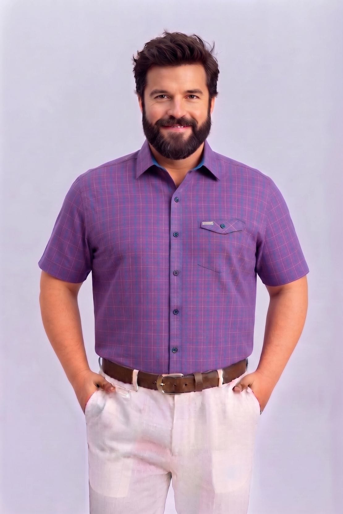 CAMISA EFECTO LINO MC