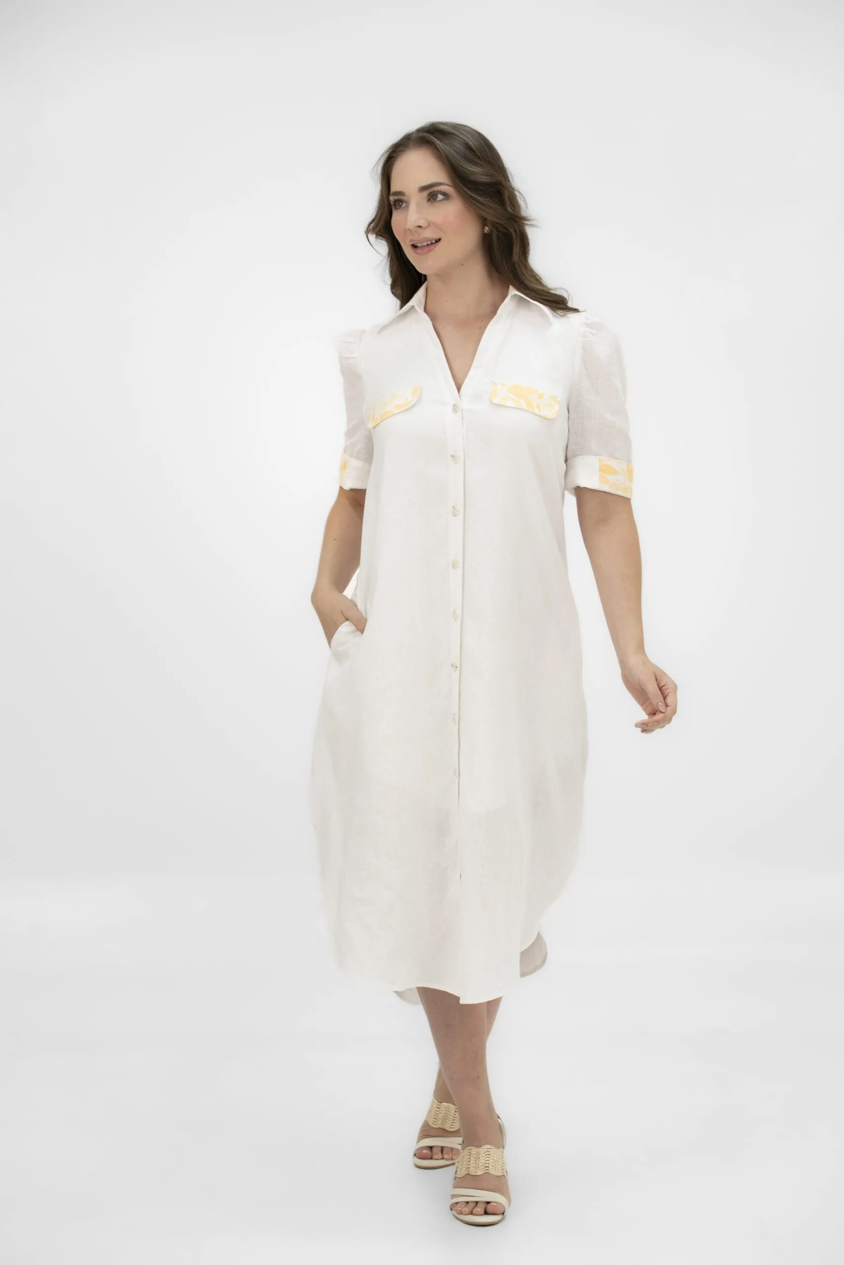 VESTIDO 100% LINO SC